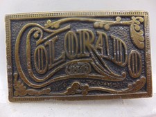 Vintage Belt Buckle Rodeo Cowboy Colorado 1876 CDC Associates USA Made