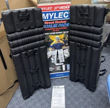 NIB MYLEC STREET HOCKEY GOALIE leg PADS Black Medium 27"