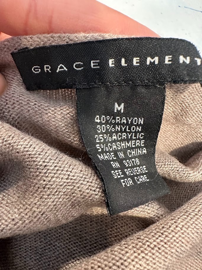 Grace Elements Sweater Womens M Pullover Cashmere… - image 4