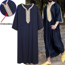Embroidery Men Robe Muslim Clothing Muslim Clothing Jubba-Kaftan Dishdash Thobe