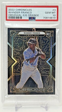 Wander Franco 2022 Chronicles Obsidian Rookie RC Orange Electric Etch /31 PSA 10