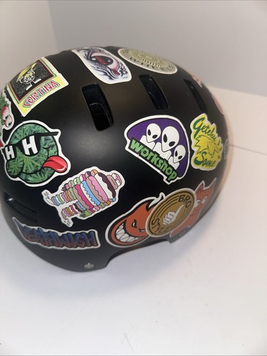 Vintage Motorcycle Half Helmet Baseball Cap Helmet Street Scooter large stickers - Bild 3 von 8