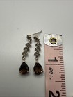 VTG 925 Sterling Smoky Quartz & Marcasite Dangle Earrings. 3.5 Grams. Artist RJ — photo 6