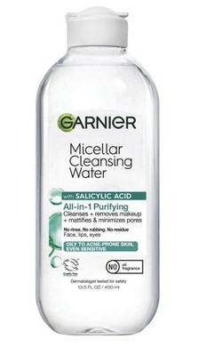 Garnier Micellar Cleansing Water W/Salicylic Acid -  13.5oz, NEW, Sealed