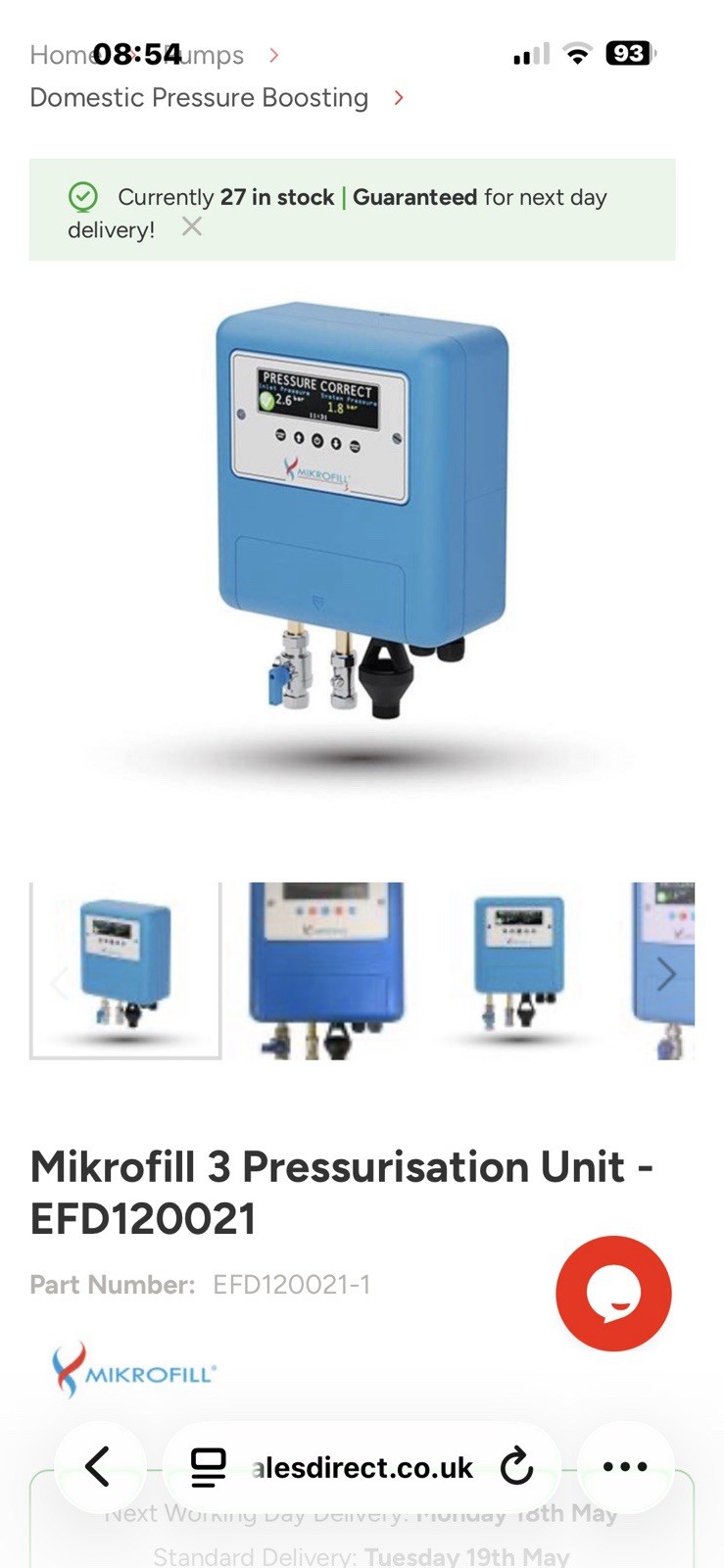 Mikrofill 3 Pressurization Unit Certified