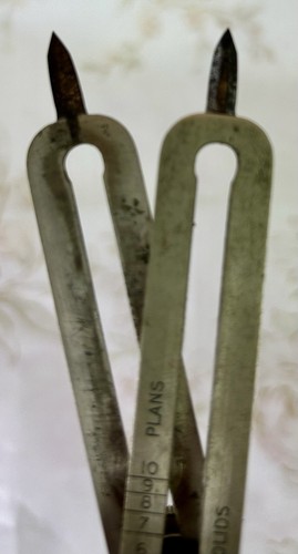 Antique Proportional Dividers Draughtsman, Engineering, Architecture, Cased - Foto 8 di 10