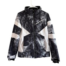 Obermeyer Lexi Jacket Black White Girls XL 18-20 Ski Snowboard Insulated Puffer