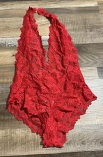 Adore Me Red Lingerie Bodycon One Piece Backless Size Medium