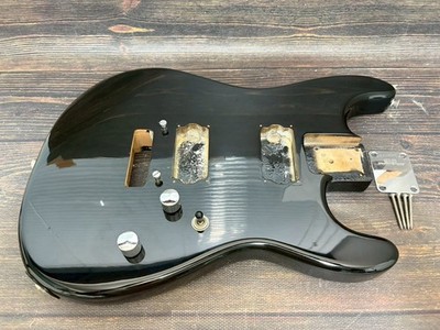 80s FERNANDES FST-85 HH Stratocaster Type Body Black Alder w/Plate Japan