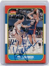 1986-87 Set Break Bill Laimbeer Auto Detroit Pistons #61
