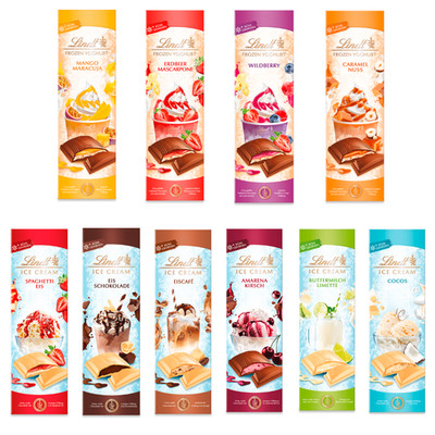 Lindt Sommertafeln Frozen Yoghurt , Spaghetti Eis , Joghurt  etc. - 100g AUSWAHL