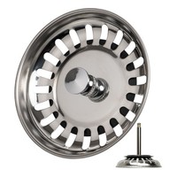 SpüLbecken Siebkorb 79Mm Edelstahl Exzenter 52-97Mm Abfluss StöPsel KüChe