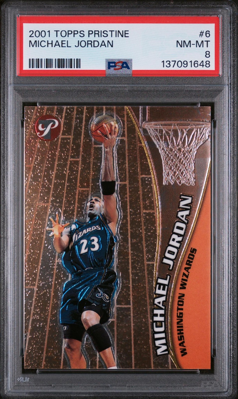 2001 Topps Pristine Michael Jordan #6 PSA 8