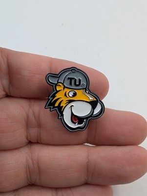 Towson University Mascot Enamel Lapel Pin Vintage Doc The Tiger Catholic Tigers