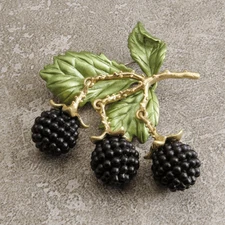 Women Men Elegant Vintage-Inspired Rhinestone Blackberry Brooch Pin