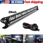 180W Kit 20inch Slim LED Light Bar Spot Flood Combo Work Offroad SUV Driving ATV