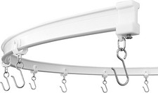 KXLife Flexible Bendable Ceiling Curtain Track (16 ft), Large, 16ft, White 