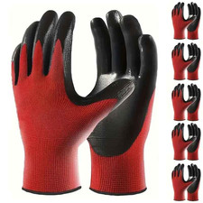 Safety Work Gloves Nitrile Coated Work Gloves Anti Slip Safety Mechanic Free UK