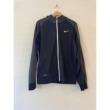 Nike Therma-FIT Full Zip Hoodie Training Jacket Medium Black Grey Excellent