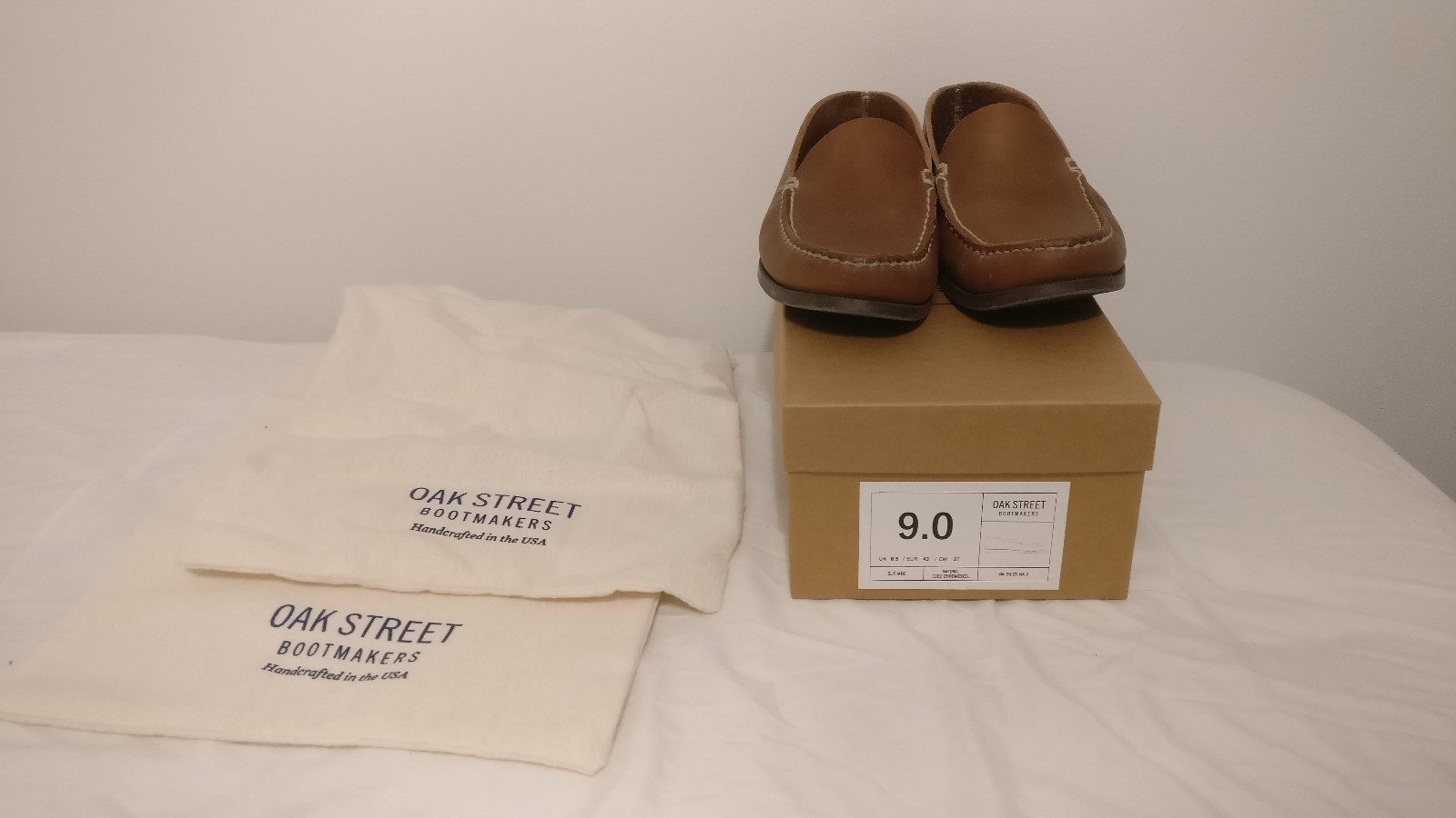 Oak Street Bootmakers - Slip Moc Natural Chromexcel - Size 9 - Made in USA