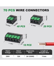 Lot Of 4 30 PCS Lever Wire Connectors, Quick Electrical Wire Splice Connectors