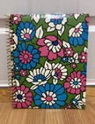 Vintage 1970s Photo Album Mod Flower Power Retro HOT PINK Green Floral