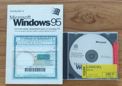 Microsoft Windows 95 OSR2 OEM Français - CD + Certificat d'Authenticité - 1996 - Photo 1/3