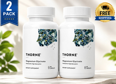 Thorne Magnesium Glycinate 90 Capsules High Absorption Dietary Supplement Pack-2