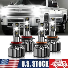 Car LED Headlight Kit Bulb High&Low Beam For Chevy Silverado 2500 1999-2003 2004