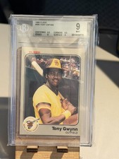 Tony Gwynn 1983 Fleer #360 Rookie Card BGS GRADED 9, Padres. rookie card picture