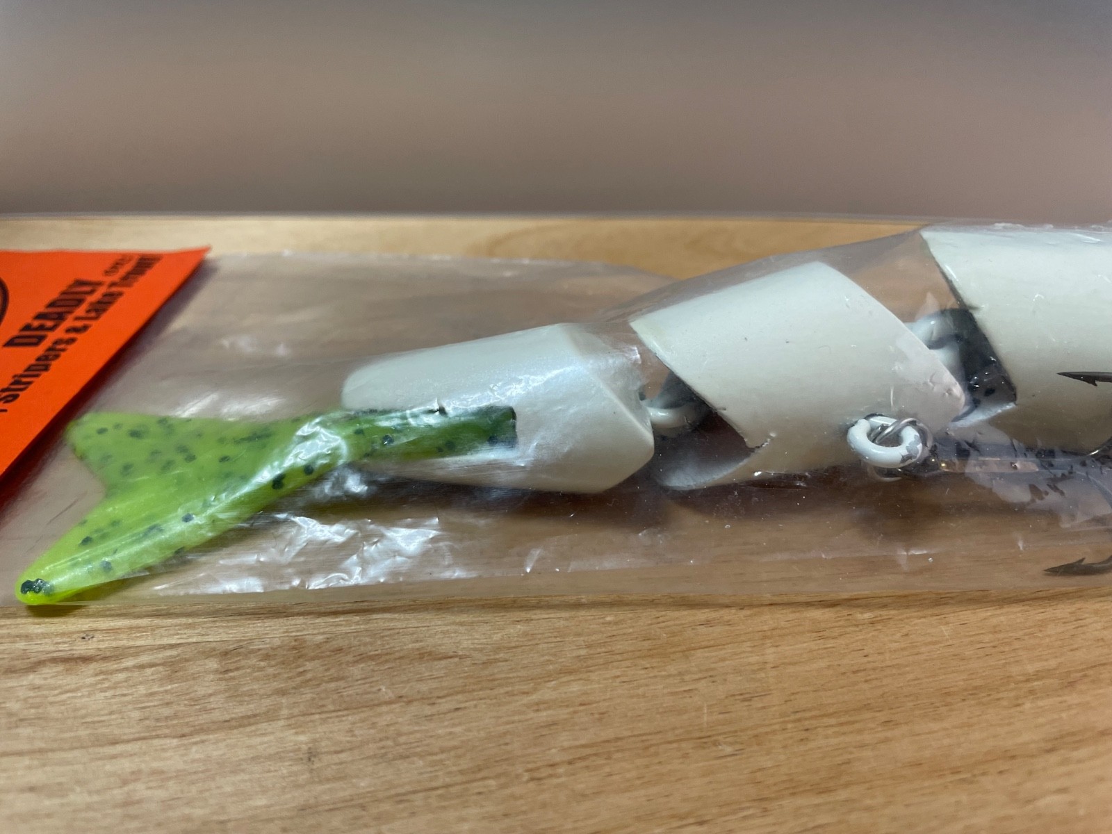 MS Slammer XX Md 9inch White swimbait Topwater wakebait wood fishing lure Unused - Image 6