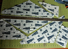 NFL DALLAS COWBOYS SCRAPS 100 COTTON FABRIC 6 PIECES SOLD AS IS