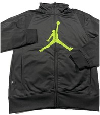 Jordan Full Zip Jacket Youth Size Medium 10-12 Large Green Logo