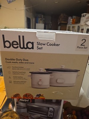 Bella Slow Cooker Set 2 Sizes 6qt & 2qt 3 Control Settings Programmable NEW