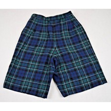 VTG Womens Wool Shorts Pendleton Size 8 80s Blue Maccallum Tartan Plaid Made USA