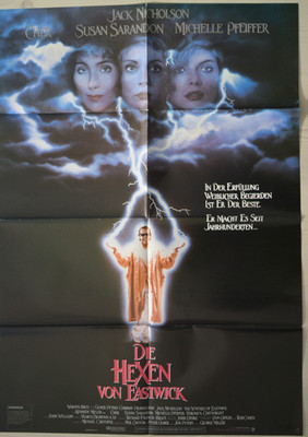 P324  Kinoplakat DIE HEXEN VON EASTWICK  Jack Nicholson , Cher, Susan Sarandon