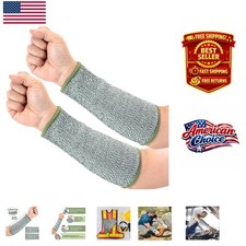 Cut Resistant Arm Sleeves - Lightweight Reusable Safety Protection for Adults