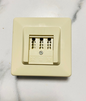 Anschlussdose UP Telefondose 3x6-polig Crem-weiß
