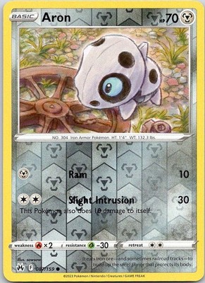 Aron - Crown Zenith (NM) Reverse Holo 87/159 Metal Basic sowsow