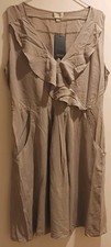 Ojay Sleeveless Dress with Ruffles and Pockets Size 14 New with Tag