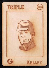 JOE KELLEY -Rare GYPSY OAK Wooden BASEBALL Trading Card FAN CRAZE ART SERIES