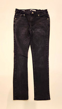 Calvin Klein Jeans Skinny Black Denim Jeans Boys Button 5-Pocket Size 14