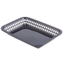 TableCraft 1077BK Grande Black 10-3/4" Platter Basket - Dozen
