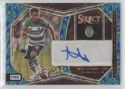 2023-24 Select FIFA Pitchside Signatures Peacock Prizm Marcus Edwards Auto 0z8w