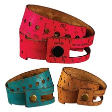 Leather Measuring Ruler Wrap Wrist Ruler Marker Storage Sizer Tool For Knitting