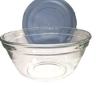 VTG Anchor-Hocking 2.5 QT. Clear Glass Mixing/storage Bowl Fast Ship w/lid