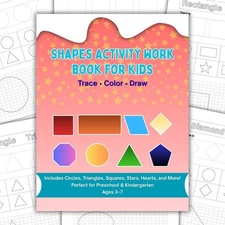 Shapes Activity Workbook for Kids | Printable Learning Sheets
