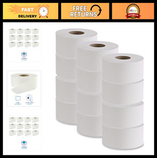 Septic Safe Jumbo Roll Toilet Paper, 2-Ply, 3.2" x 525 ft, 12 Rolls - White