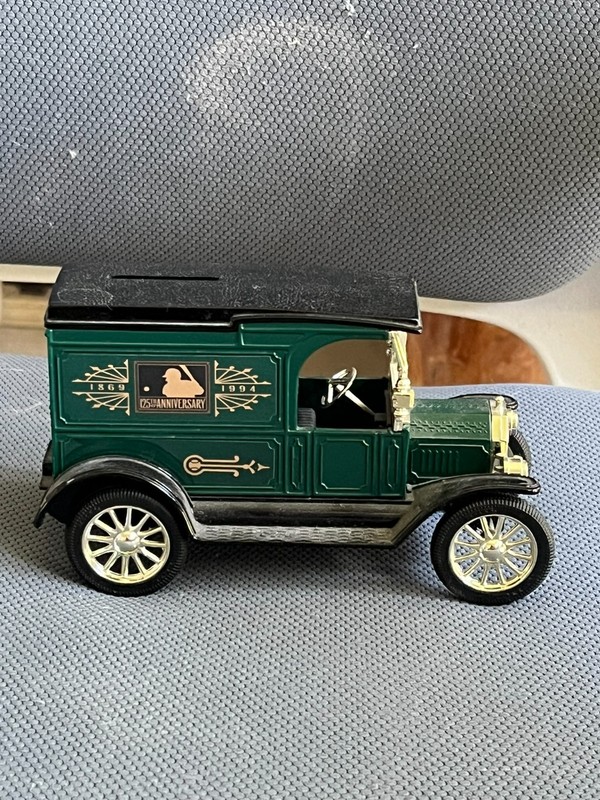 MLB 125th Anniversary Die‑Cast Delivery Truck Bank – 6" Long