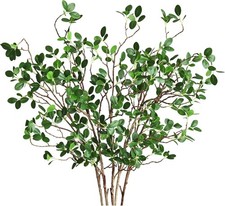 Artificial Eucalyptus Green Branches with Leaves Faux Long Stems Fake Greenery